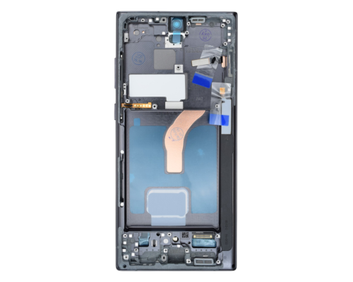 Дисплей Samsung S908 Galaxy S22 Ultra з сенсором та рамкою black (OLED) (Big size) PLS-00-00142298