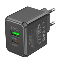 Зарядний пристрій Hoco CS14A 20W 3A 1USB-A+1USB-С black PLS-00-00125568