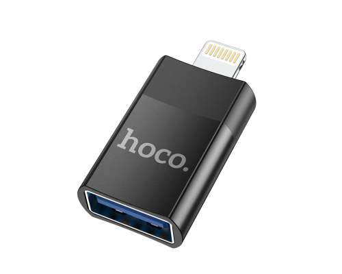 Перехідник Hoco UA17 Lightning to USB black PLS-00-00142560