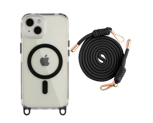 Чохол TPU+PC Lanyard with MagSafe iPhone 15 black PLS-00-00150089