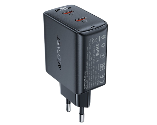 Зарядний пристрій Acefast A49 35W 3A 2USB-С black PLS-00-00124914