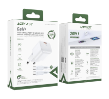 Зарядний пристрій Acefast A73 Mini 20W 3A USB-C white PLS-00-00124992