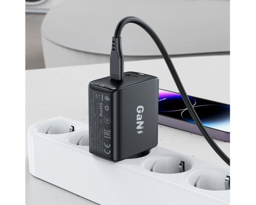 Зарядний пристрій Acefast A49 35W 3A 2USB-С black PLS-00-00124914