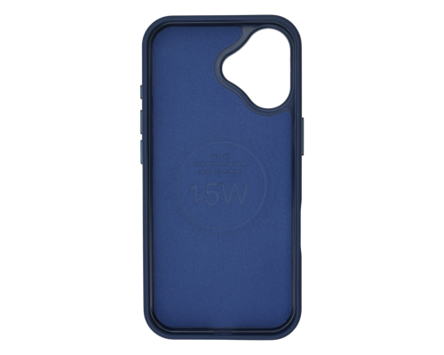 Чохол шкіряний Rally with Magnetic для iPhone 16 blue white PLS-00-00164610