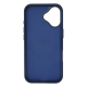 Чохол шкіряний Rally with Magnetic для iPhone 16 blue white PLS-00-00164610