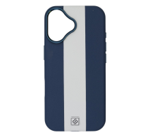 Чохол шкіряний Rally with Magnetic для iPhone 16 blue white PLS-00-00164610