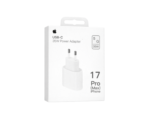 Зарядний пристрій Apple iPhone 17 Pro Max 35W 1USB-C (Original China) white PLS-00-00153822