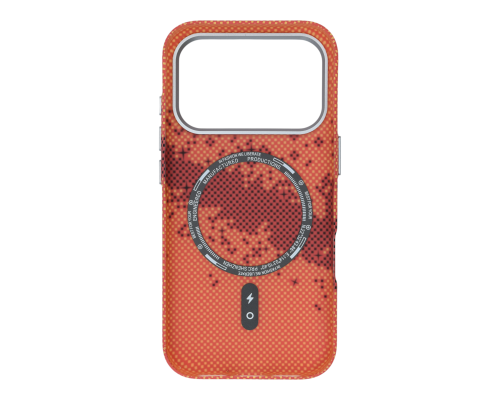 Чохол D Glory Ultra Slim with MagSafe iPhone 17 Pro Max orange pixel PLS-00-00154959