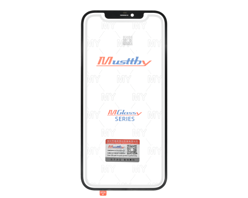 Скло дисплея iPhone 12 Pro MAX з OCA black (Musttby) PLS-00-00123703