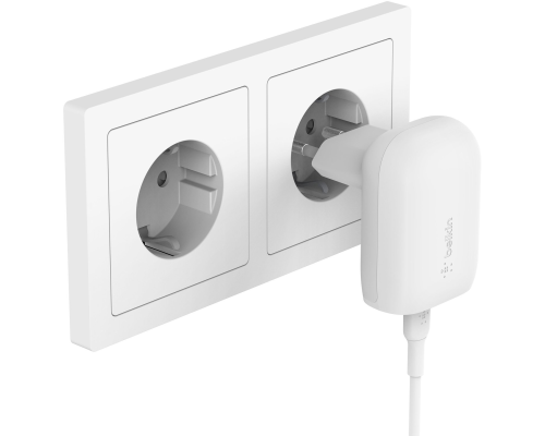 Зарядний пристрій Belkin 30W 3A GAN USB-С (WCA005VFWH) white PLS-00-00136435