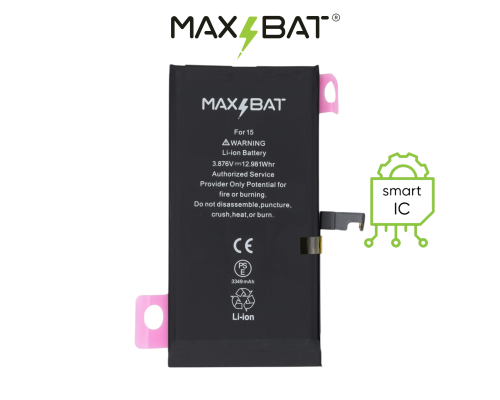 Акумулятор для iPhone 15 (Max Bat Smart IC - без помилки в налаштуваннях) PLS-00-00161116
