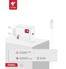 Зарядний пристрій FLYCDI FA-002 12W 2.4A USB-C з кабелем Type-C white PLS-00-00133864