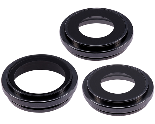 Скло камери Apple iPhone 15 Pro Max з рамкою black titanium (Original) PLS-00-00111867