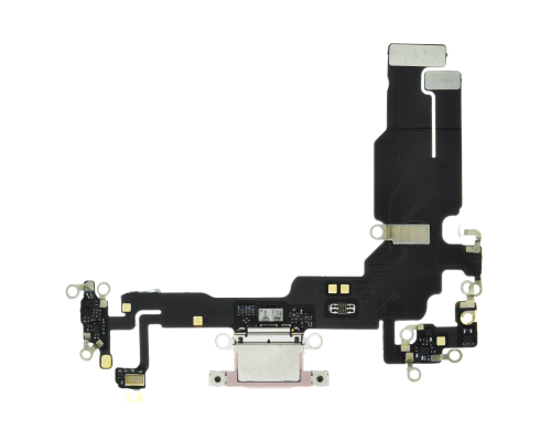 Шлейф iPhone 15 з роз'ємом зарядки pink (Original China) PLS-00-00112870