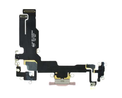 Шлейф iPhone 15 з роз'ємом зарядки pink (Original China) PLS-00-00112870
