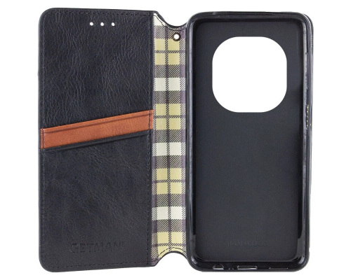 Чохол-книжка Leather Cubic Xiaomi Redmi Note 14 Pro 4G black PLS-00-00163108