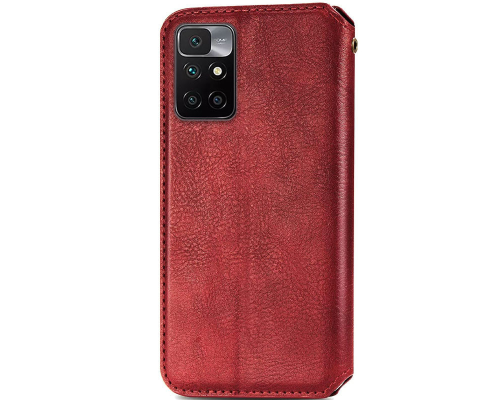 Чохол-книжка Leather Cubic Xiaomi Redmi 10 red PLS-00-00163001