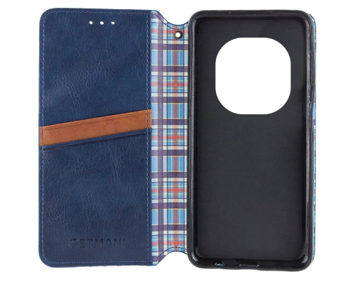 Чохол-книжка Leather Cubic Xiaomi Redmi Note 14 Pro 4G blue PLS-00-00163107