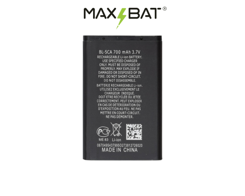Акумулятор для Nokia BL-5CA (Max Bat) PLS-00-00153643