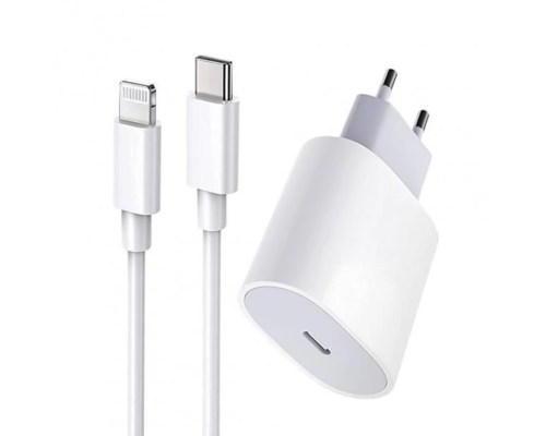 Зарядний пристрій Apple iPhone 14 Pro Max з кабелем Lightning 20W 1USB-C white PLS-00-00108042