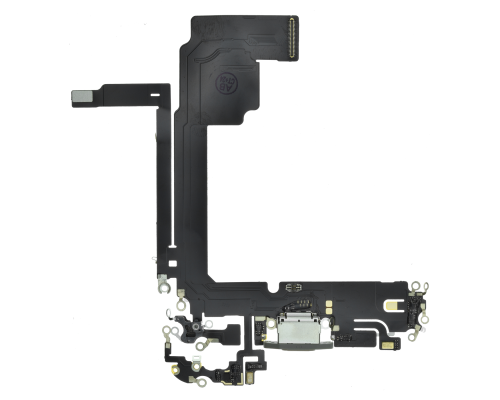 Шлейф iPhone 15 Pro Max з роз'ємом зарядки natural titanium PLS-00-00112843