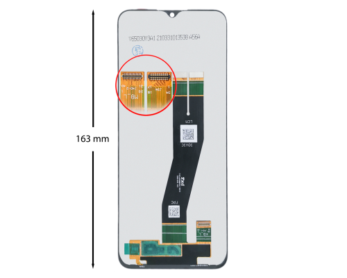 Дисплей Samsung A025G Galaxy A02s (2021) (163 х 72,5 мм) з сенсором black (Original China) PLS-00-00057393