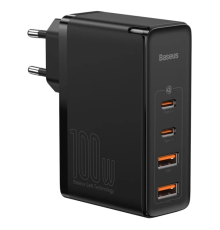 Зарядний пристрій Baseus GaN2 Pro 100W 5A 2USB-A+2USB-C black PLS-00-00088825