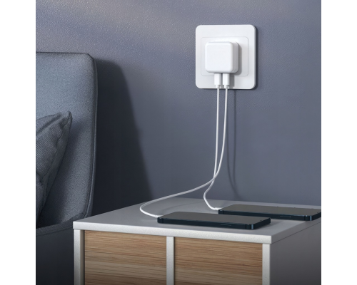 Зарядний пристрій Apple 35W 2USB-C (Original China) white PLS-00-00106129