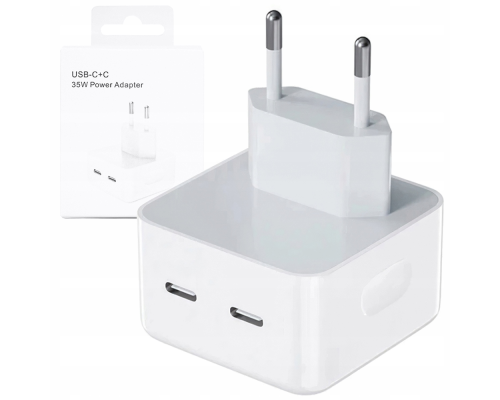 Зарядний пристрій Apple 35W 2USB-C (Original China) white PLS-00-00106129
