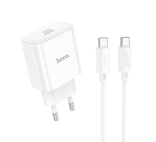 Зарядний пристрій Hoco C76A Pro 30W 3A USB-C з кабелем С-C white PLS-00-00145588