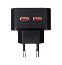 Зарядний пристрій Monoko MAC012 PD+QC3.0 40W 2USB-C black PLS-00-00121101