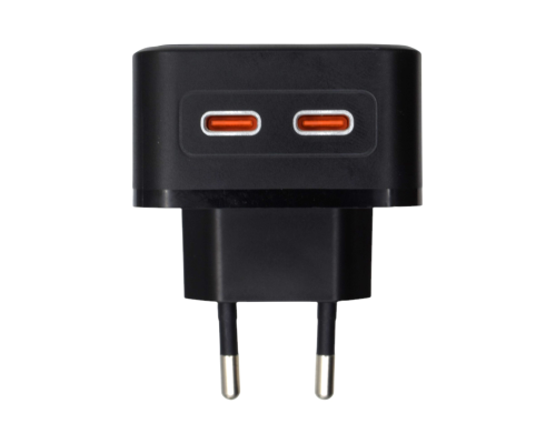 Зарядний пристрій Monoko MAC012 PD+QC3.0 40W 2USB-C black PLS-00-00121101