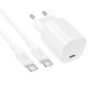 Зарядний пристрій Borofone BA103A 20W 3A USB-C з кабелем C-C white PLS-00-00169789