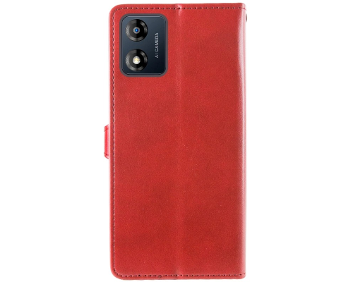 Чохол-книжка Leather GETMAN with card holder Motorola Moto E13 red PLS-00-00148155
