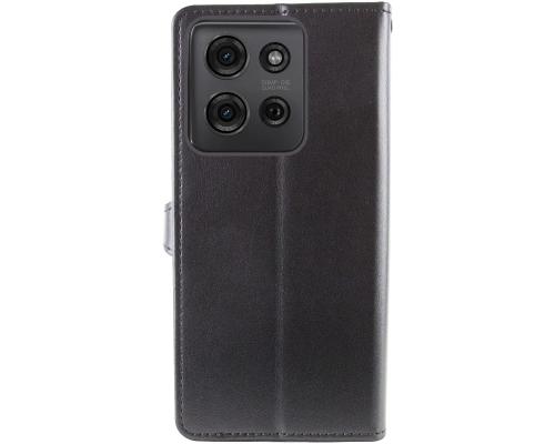 Чохол-книжка Leather GETMAN with card holder Motorola Moto G75 black PLS-00-00148167