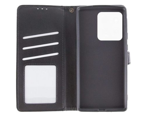 Чохол-книжка Leather GETMAN with card holder Motorola Moto G75 black PLS-00-00148167