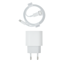 Зарядний пристрій Apple 20W 1USB-C з кабелем Lightning (NO LOGO) white PLS-00-00114810