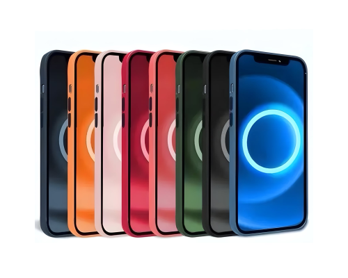 Чохол Silicone Case Full з MagSafe та Анімацією iPhone 12 Pro Max deep navy PLS-00-00109110