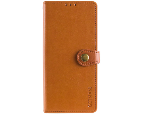 Чохол-книжка Leather GETMAN with card holder Xiaomi Redmi Note 13 4G brown PLS-00-00129059