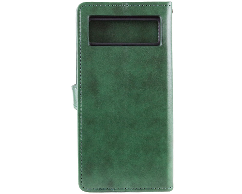 Чохол-книжка Leather GETMAN with card holder Google Pixel 6 green PLS-00-00128747