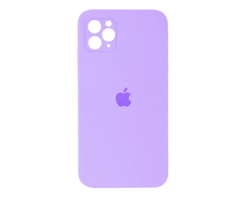 Чохол Silicone Case Квадратні Борти Full Camera iPhone 11 Pro Max light purple PLS-00-00107592