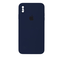 Чохол Silicone Case Квадратні Борти Full Camera iPhone XS Max navy blue PLS-00-00123135
