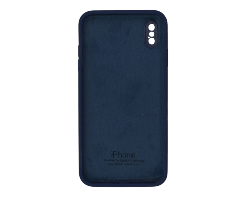 Чохол Silicone Case Квадратні Борти Full Camera iPhone XS Max navy blue PLS-00-00123135