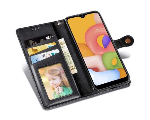 Чохол-книжка Leather GETMAN with card holder Xiaomi Redmi 13C black PLS-00-00128979