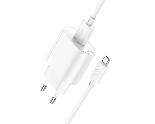 Зарядний пристрій Hoco C109A 10.5W 2.1A USB-A з кабелем Micro USB white PLS-00-00149131