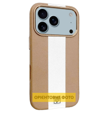 Чохол шкіряний Rally with Magnetic для iPhone 17 Air beige white PLS-00-00160017