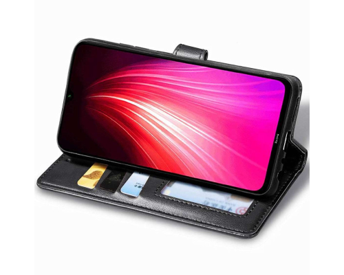 Чохол-книжка Leather GETMAN with card holder Xiaomi Redmi Note 8T black PLS-00-00129182