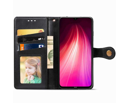 Чохол-книжка Leather GETMAN with card holder Xiaomi Redmi Note 8T black PLS-00-00129182