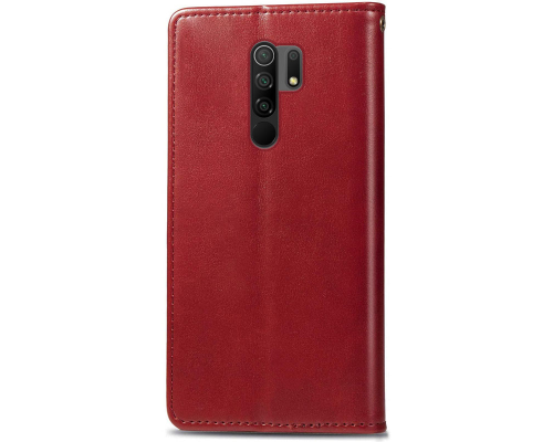 Чохол-книжка Leather GETMAN with card holder Xiaomi Redmi Note 8 Pro red PLS-00-00129175