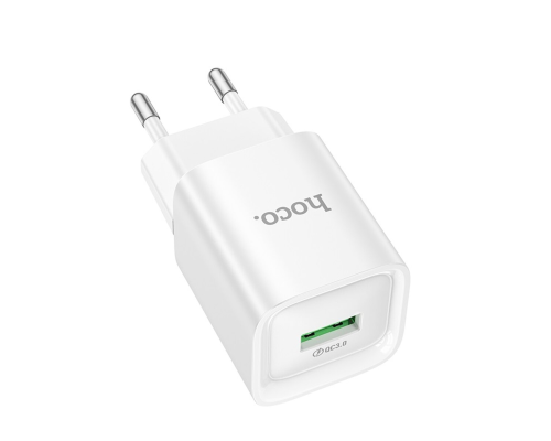 Зарядний пристрій Hoco C145A 18W 3A 1USB-A white PLS-00-00141173